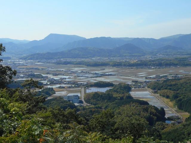 二の丸跡からの眺望（稗田・勝山方向）